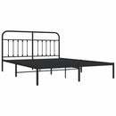 sengeramme med sengegavl 183x213 cm metal sort