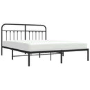 sengeramme med sengegavl 183x213 cm metal sort