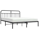 sengeramme med sengegavl 183x213 cm metal sort