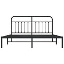 sengeramme med sengegavl 183x213 cm metal sort