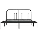 sengeramme med sengegavl 183x213 cm metal sort