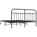 sengeramme med sengegavl 183x213 cm metal sort