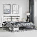 sengeramme med sengegavl 183x213 cm metal sort