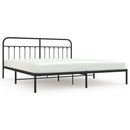 sengeramme med sengegavl 193x203 cm metal sort