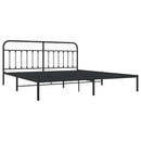 sengeramme med sengegavl 193x203 cm metal sort
