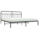 sengeramme med sengegavl 193x203 cm metal sort