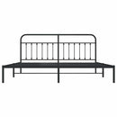 sengeramme med sengegavl 193x203 cm metal sort