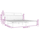 sengeramme med sengegavl 193x203 cm metal sort