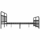 sengeramme med sengegavl og fodgærde 193x203 cm metal sort