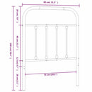 udskiftningsgavl 75 cm metal sort