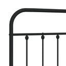 udskiftningsgavl 140 cm metal sort