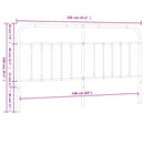 udskiftningsgavl 160 cm metal sort