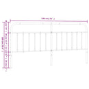 udskiftningsgavl 193 cm metal sort