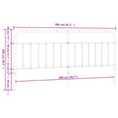 udskiftningsgavl 200 cm metal sort