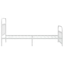 sengeramme med sengegavl og fodgærde 100x200 cm metal hvid