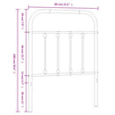 udskiftningsgavl 75 cm metal hvid