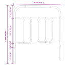 udskiftningsgavl 80 cm metal hvid