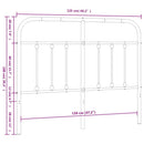 udskiftningsgavl 120 cm metal hvid