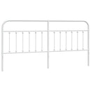 udskiftningsgavl 193 cm metal hvid