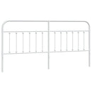 udskiftningsgavl 200 cm metal hvid