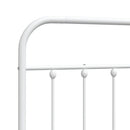 udskiftningsgavl 200 cm metal hvid
