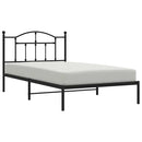 sengeramme med sengegavl 100x200 cm metal sort