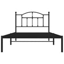 sengeramme med sengegavl 100x200 cm metal sort