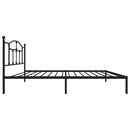 sengeramme med sengegavl 100x200 cm metal sort