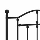 sengeramme med sengegavl 100x200 cm metal sort