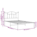 sengeramme med sengegavl 100x200 cm metal sort