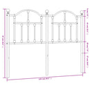 udskiftningsgavl 120 cm metal sort