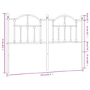 udskiftningsgavl 150 cm metal sort