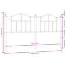 udskiftningsgavl 160 cm metal sort