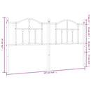 udskiftningsgavl 180 cm metal sort