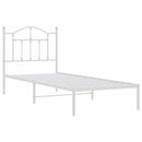sengeramme med sengegavl 90x190 cm metal hvid