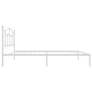 sengeramme med sengegavl 90x190 cm metal hvid