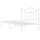 sengeramme med sengegavl 90x190 cm metal hvid