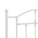 sengeramme med sengegavl og fodgærde 75x190 cm metal hvid