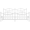 sengeramme med sengegavl og fodgærde 200x200 cm metal hvid
