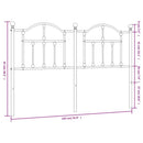 udskiftningsgavl 135 cm metal hvid