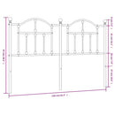 udskiftningsgavl 150 cm metal hvid