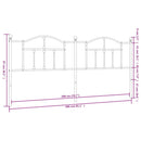 udskiftningsgavl 200 cm metal hvid