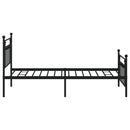 sengeramme med sengegavl og fodgærde 107x203 cm metal sort