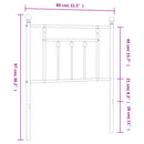 udskiftningsgavl 75 cm metal sort