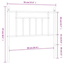 udskiftningsgavl 90 cm metal sort