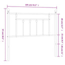 udskiftningsgavl 100 cm metal sort