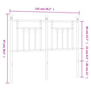 udskiftningsgavl 120 cm metal sort