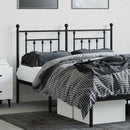 udskiftningsgavl 140 cm metal sort