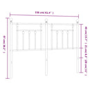 udskiftningsgavl 150 cm metal sort