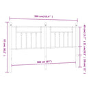 udskiftningsgavl 160 cm metal sort